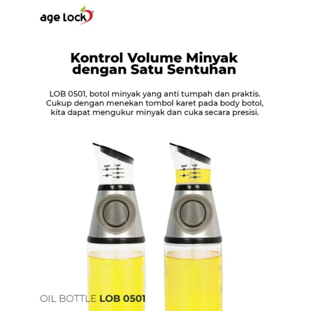 oil bottle AGE LOCK LOB 0501 - botol minyak takaran - botol cuka kecap dll