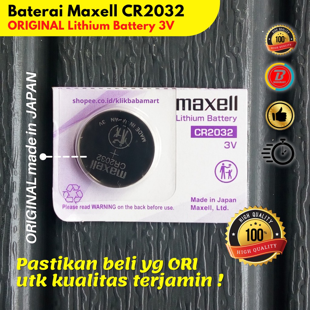 BATERAI REMOT MOTOR HONDA VARIO 150 SMARTKEY KEYLESS REMOTE ALARM KUNCI ORIGINAL MAXELL SATUAN PCS-5