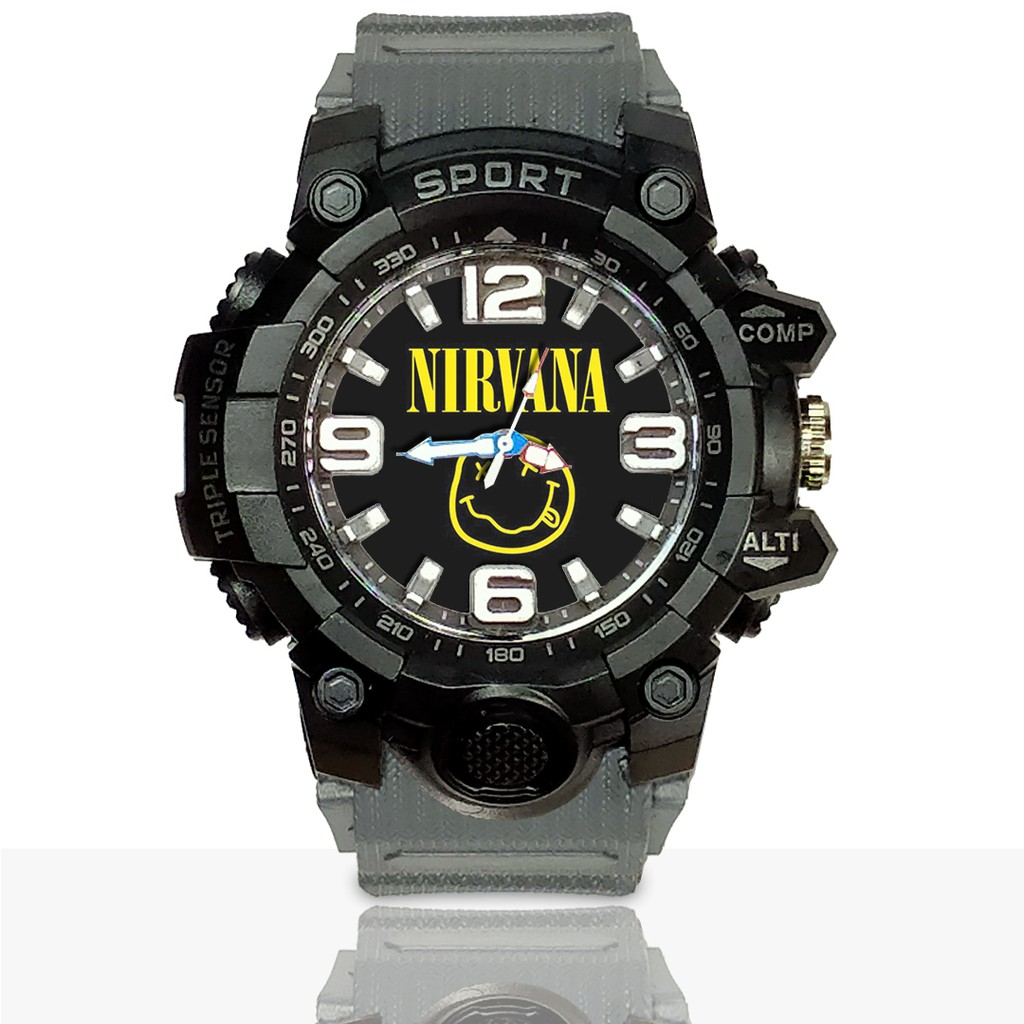 Jam Tangan Custom NIRVANA Ruber- Water Resistant