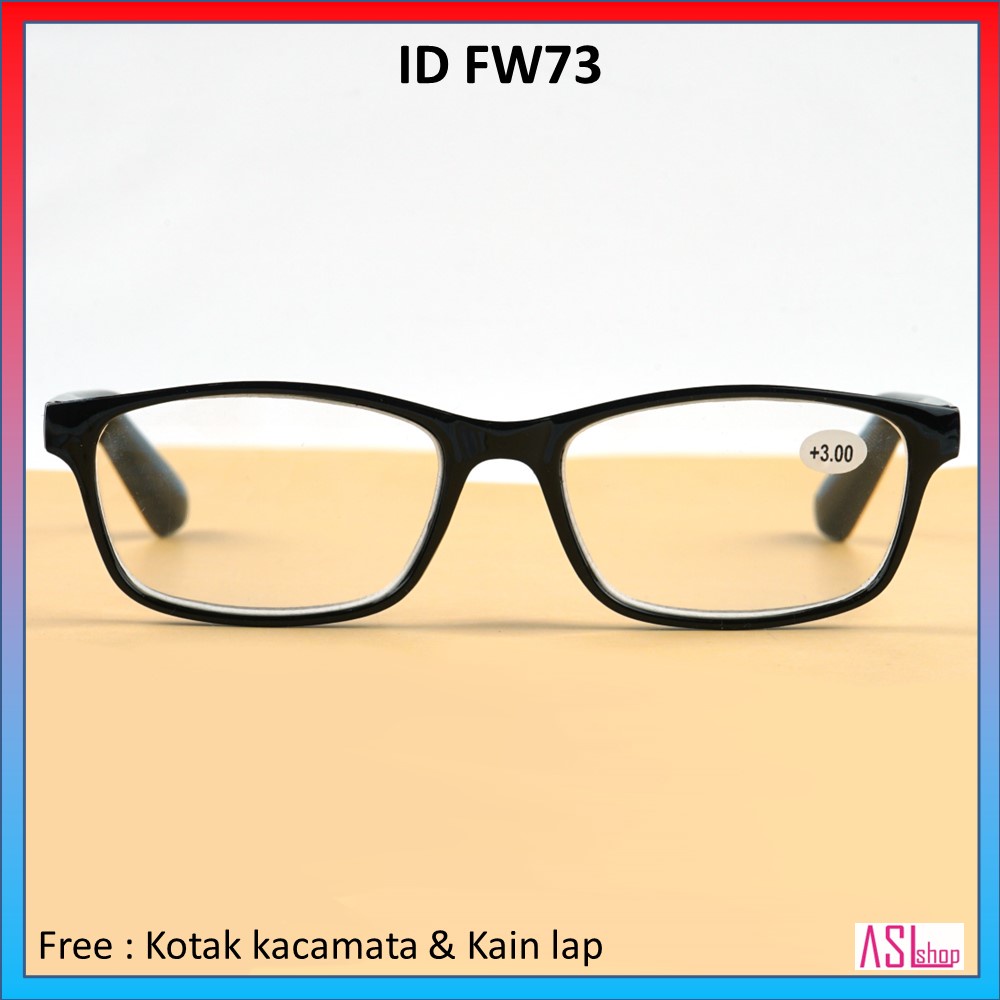 FRAME KACAMATA KHUSUS BACA (FW734AB) LENSA BLUERAY/BLUECUT