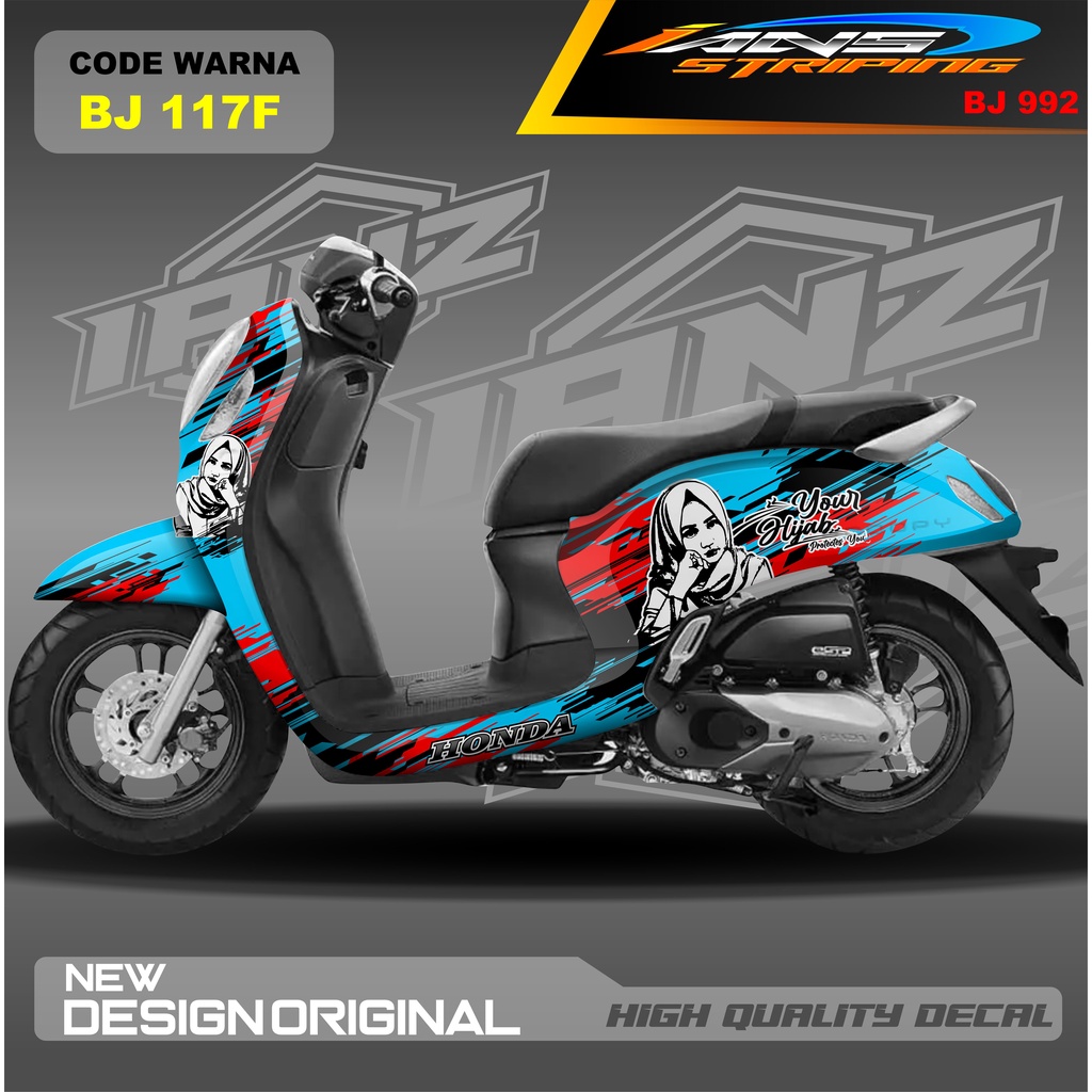 DECAL STIKER HONDA SCOOPY FULL BODY / STICKER VARIASI SCOOPY MODEL TERBARU / STICKER ALL SCOOPY