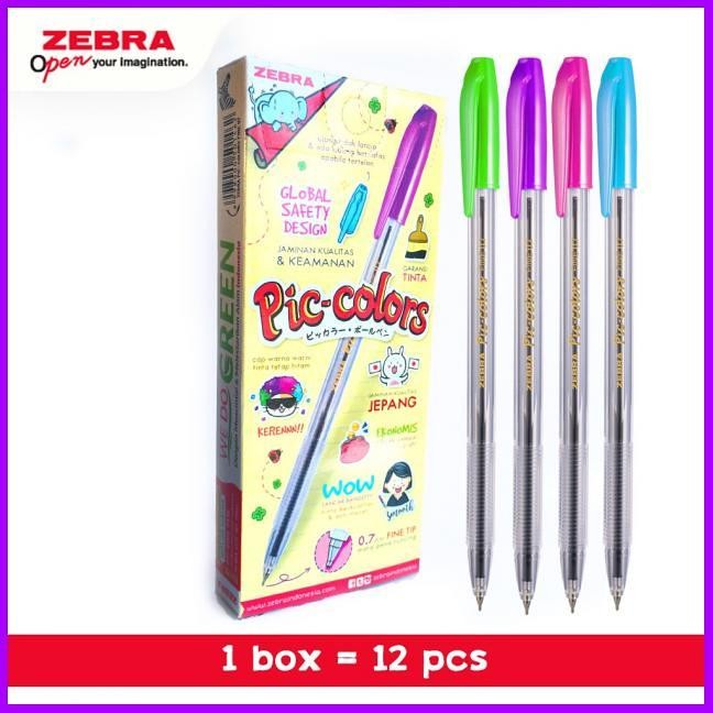 

PULPEN BALLPOINT ZEBRA PIC COLORS SEMI GEL 0.7MM