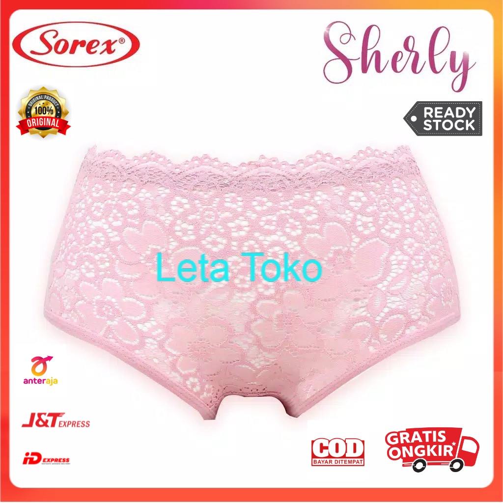 CD 1 Lusin Celana Dalam Wanita Sorex Brukat Renda Lusinan 16318 SEMI TRANSPARAN Original Murah