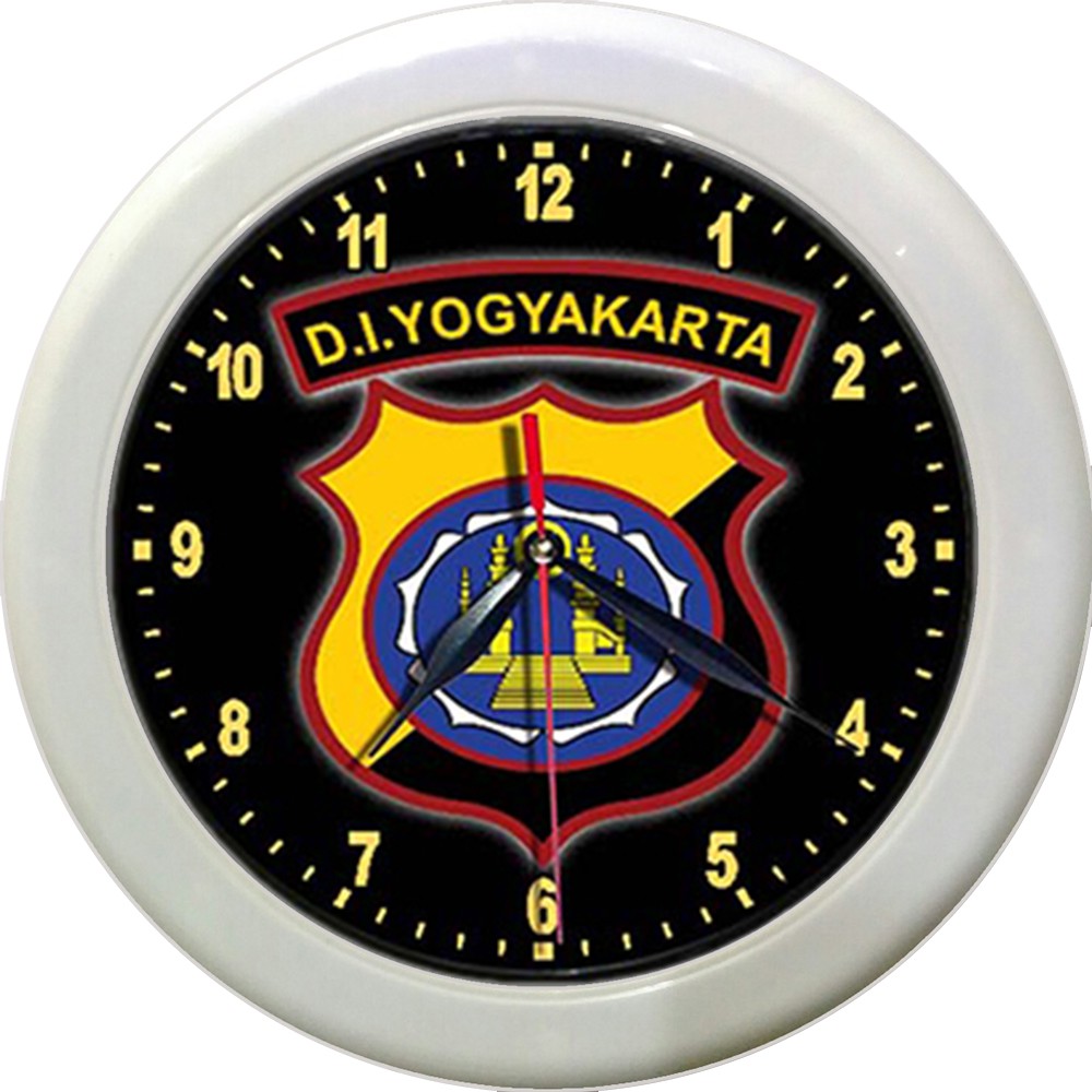 JAM DINDING POLDA D.I.Y YOGYAKARTA   (DIAMETER 30CM)