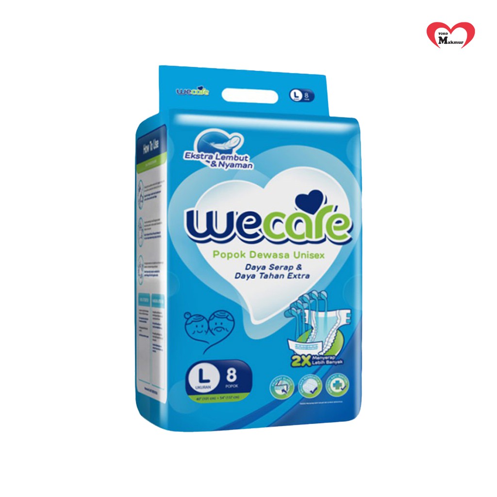 Wecare Adult Diapers M10/L8/Xl8 / Toko Makmur Online