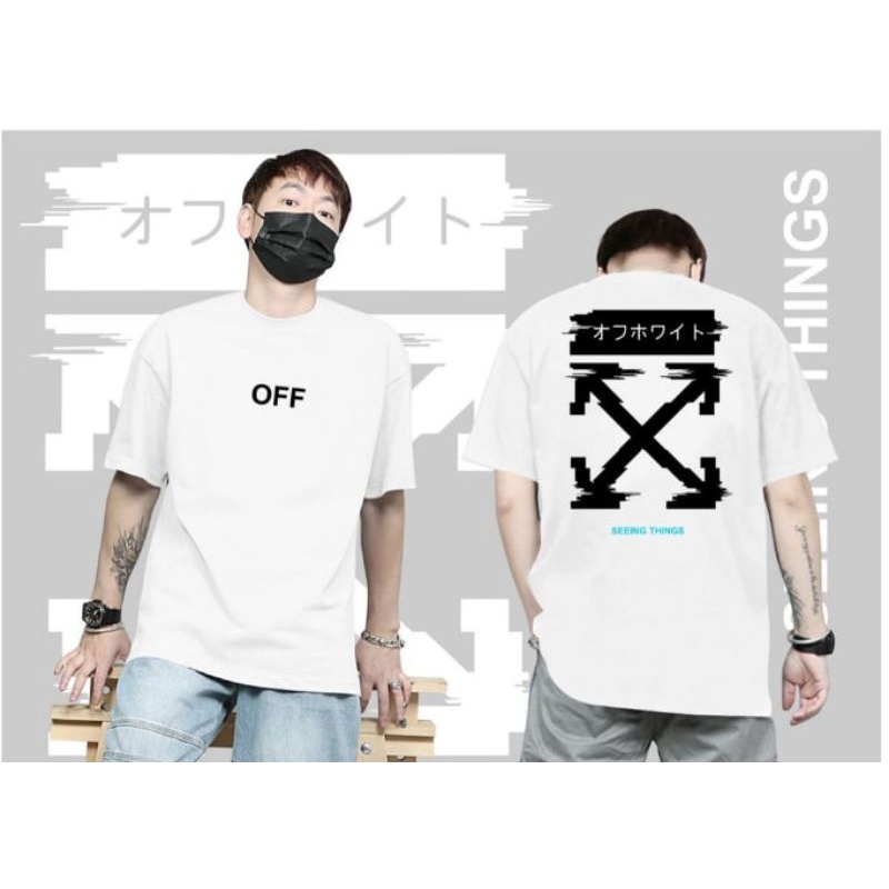 KAOS OFF WHITE PUTIH / KAOS PRIA / KAOS DISTRO / KAOS JEPANG / KAOS PRIA DISTRO / KAOS PRIA MURAH / 
