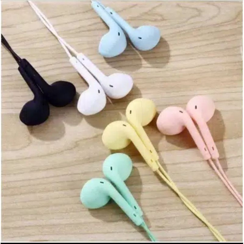 Headset Earphone Handsfree plastik macaron U-19 original