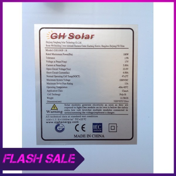 Solar Cell   Solar Panel 100WP GH