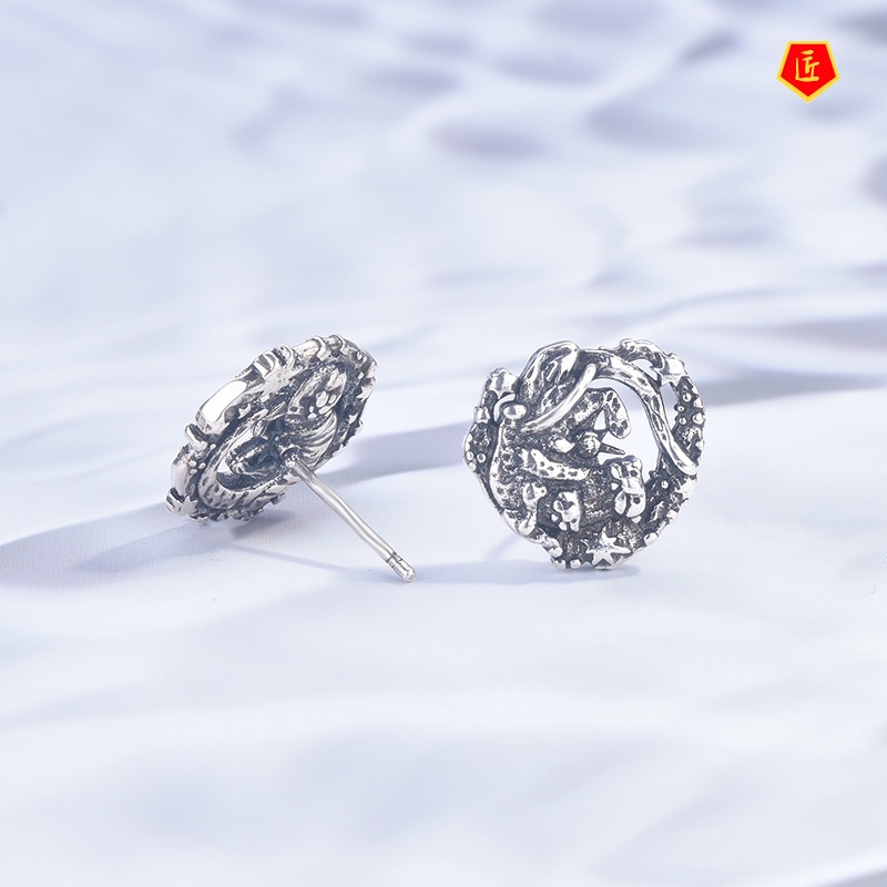 [Ready Stock]S925 Silver Animal Otter Earrings for Women