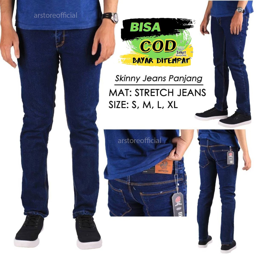 Celana Jeans Panjang Skinny Pria / Celana Jeans Cowok Original