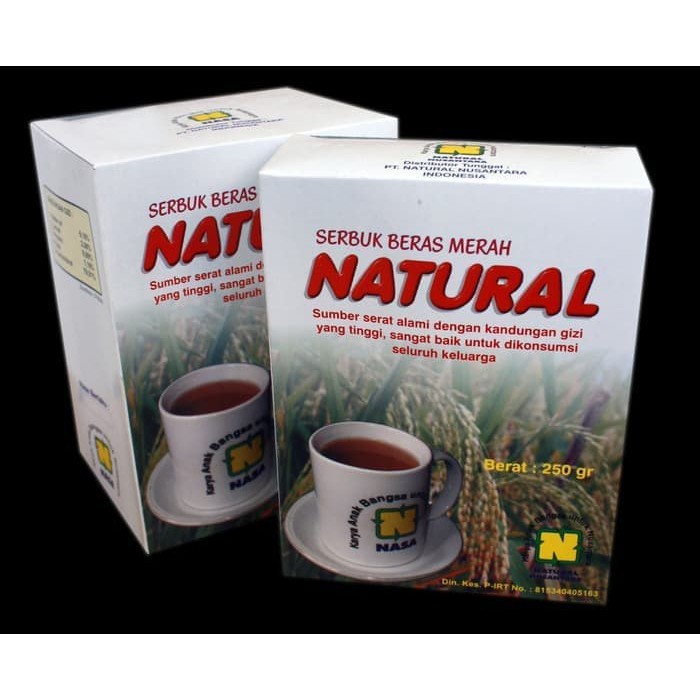 

Serbuk Beras Merah Natural 250gr Nasa - SBMN - Bpom - Original - grosirnasa