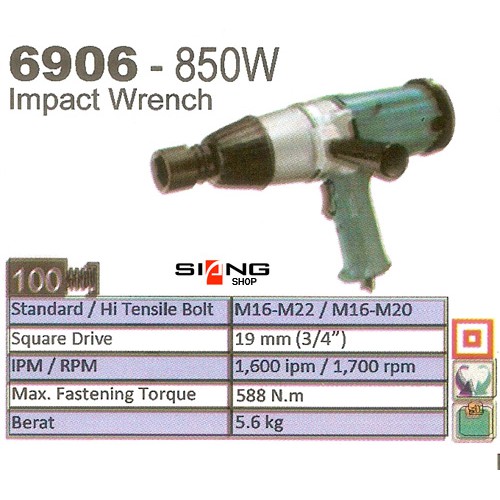 Makita 6906 Mesin Impact Wrench 3/4&quot;