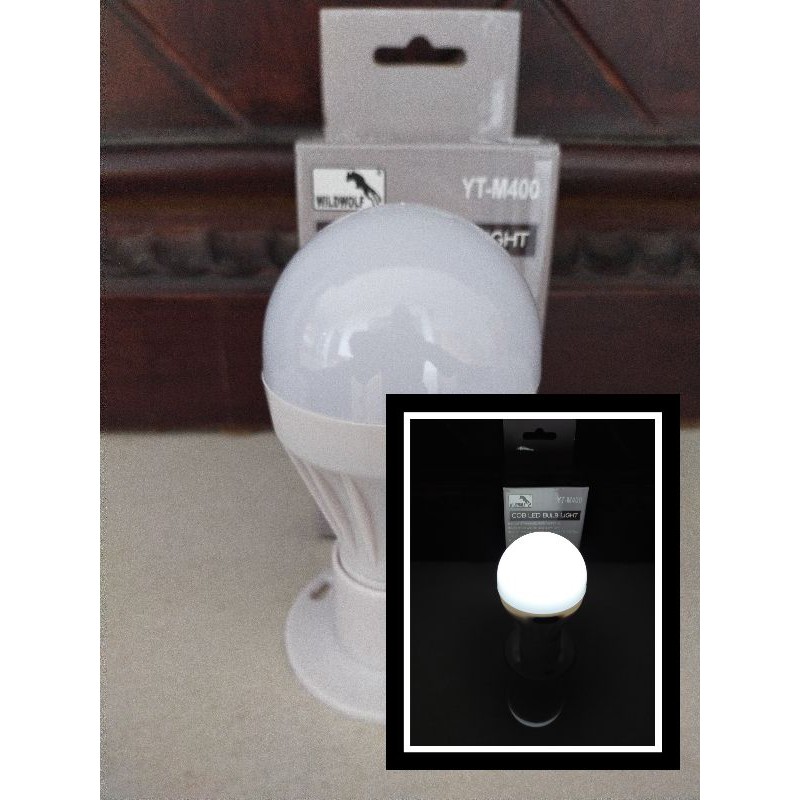 Lampu Senter LED Bohlam Baterai M400