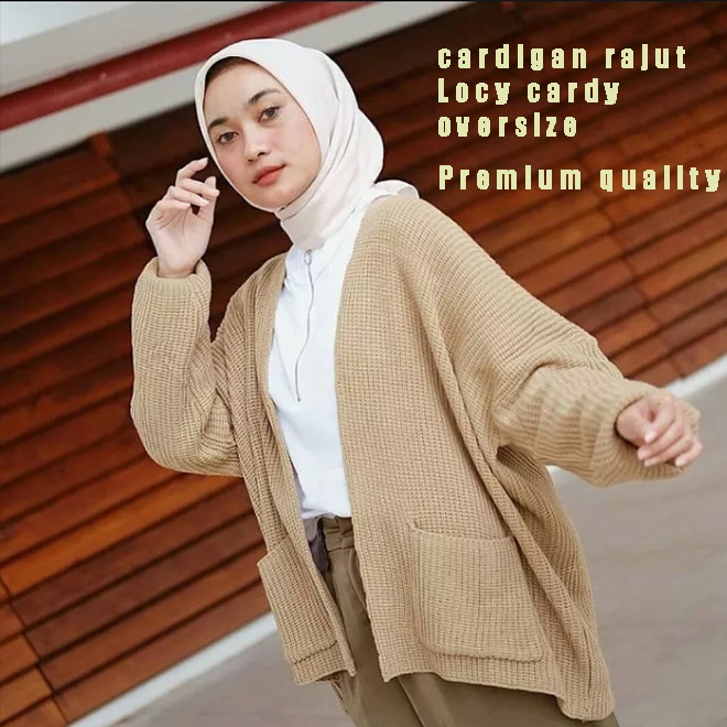 Cardigan korean style baju rajut wanita bahan premium korean style Locy cardi omtedcollection
