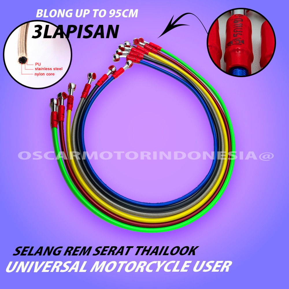 SELANG REM THAILAND SERAT UNIVERSAL MOTOR MATIC BEBEK VARIASI BODY NEW motor