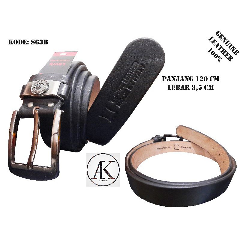 (COD) Sabuk Kulit Asli Pria 100%
