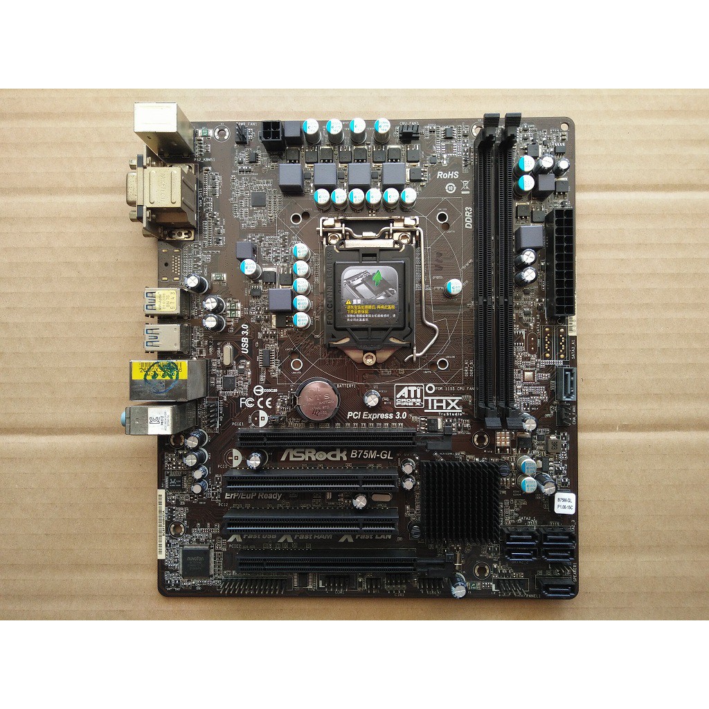 MOBO Mainboard Motherboard ASRock B75M-GL LGA 1155 H61 B75 H77 Z68 Z77 support i5-3570K i7-3770K