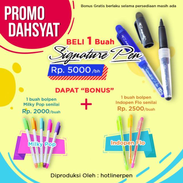 Promo pulpen buy 1 get 3 by Hotliner