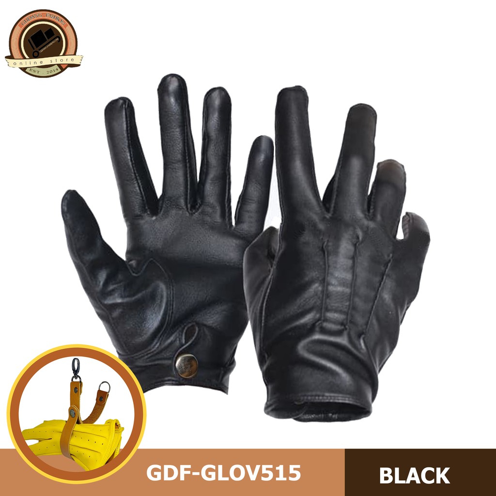 SARUNG TANGAN PRIA WANITA MOTOR  KULIT ASLI STYLE KLASIK  