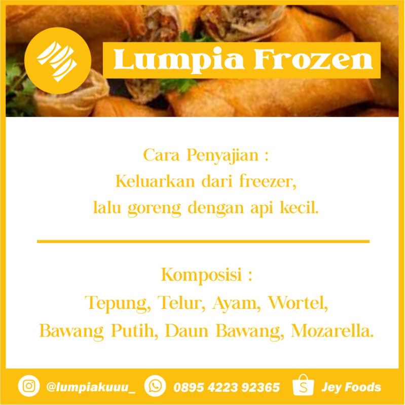 

Lumpia Goreng Frozen Mozarella (100gr)