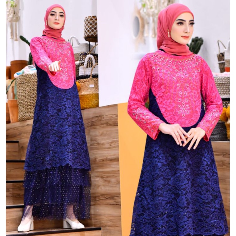 Sale!! Gamis Kajol Dua Bordir Payet Original Butik