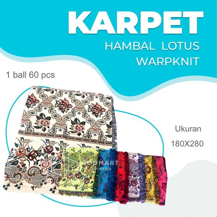 Karpet Rajut / Karpet Hambal Lotus Warpknit - Ukuran 180X280