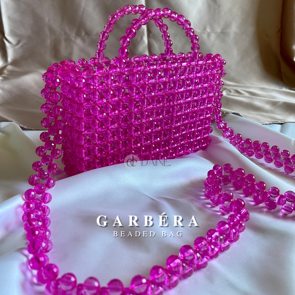 DAINE - Garbera Beaded Bag / Pearl Bag / Tas Manik Manik / Tas Mutiara / Tas Mute / Tas Mote / Tas S
