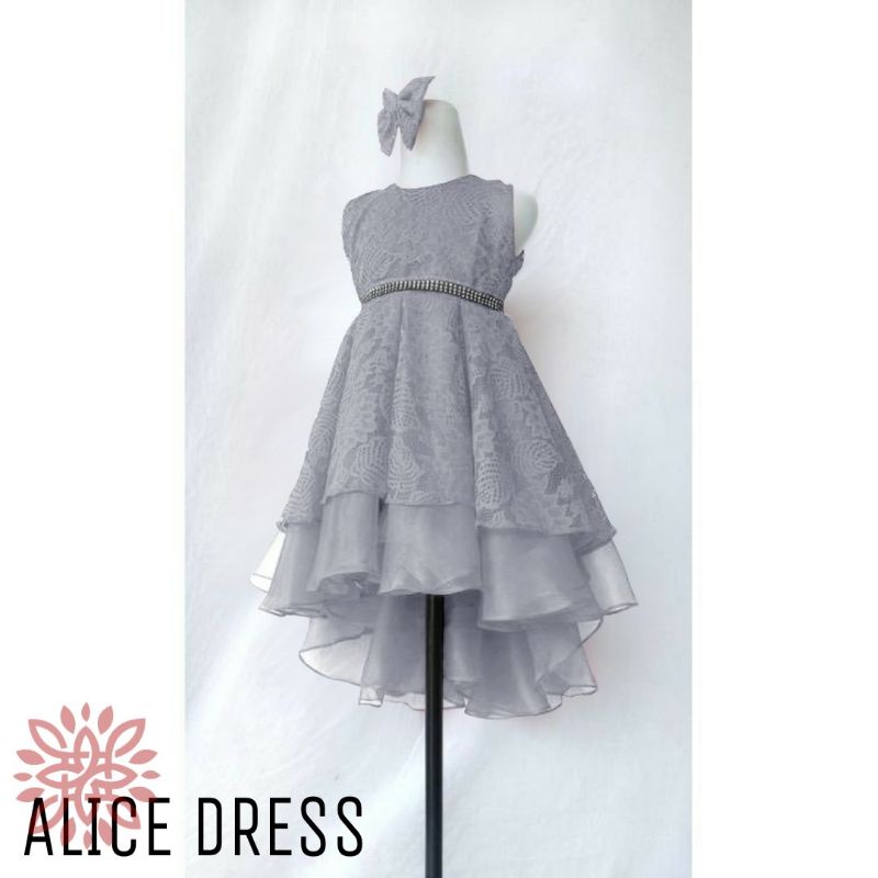 DRESS FASHION KID ANAK ALICE, BRUKAT FURING, MAXY DRESS