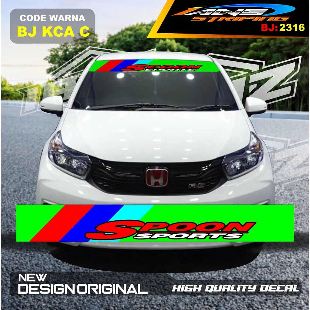 STICKER KACA DEPAN MOBIL BRIO / STICKER KACA DEPAN MOBIL HONDA JAZZ / VARIASI STIKER MOBIL AYLA / STIKER KACA MOBIL