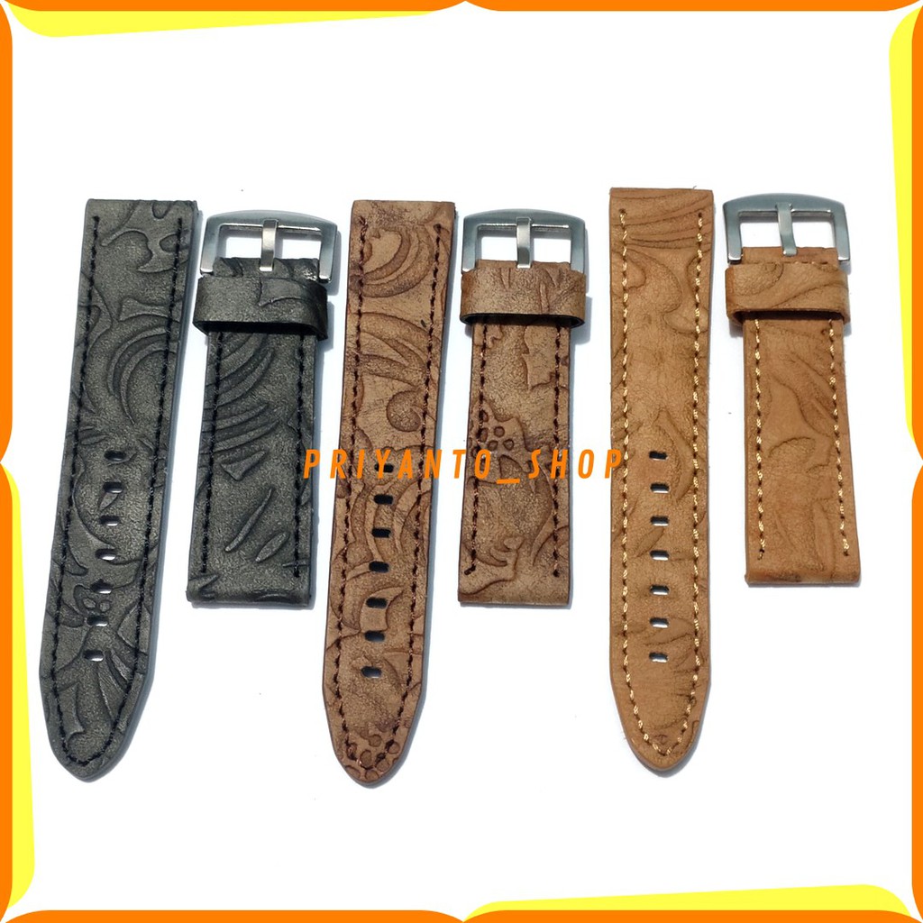 TALI JAM TANGAN KULIT STRAP LEATHER WATCH BEND HANDMADE MURAH 22MM 24MM