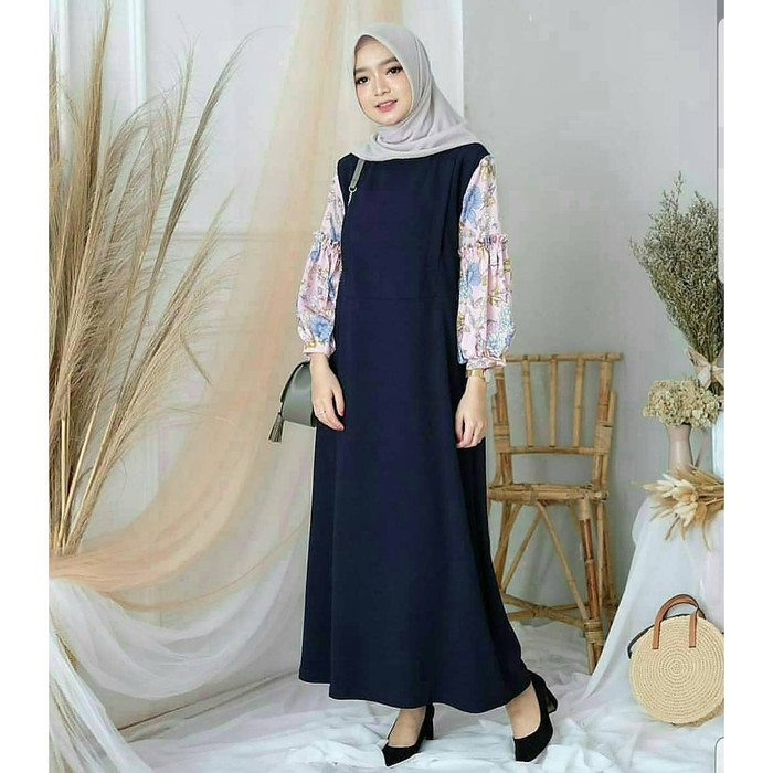 Gamis Lebaran 2020 Remaja Model Busana Terbaru Ed Syari Maur ET121 Huzra Dress | Baju Motif | Bes