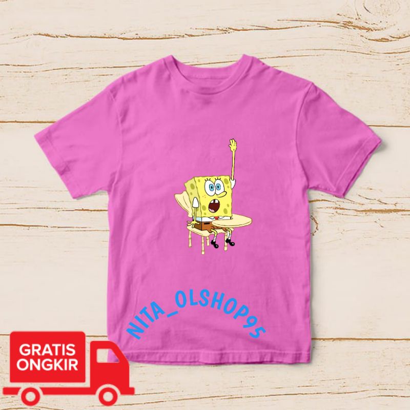 baju anak karakter , baju anak Spongebob , baju ana laki laki , baju anak perempuan