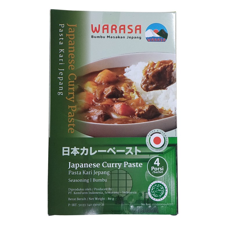 

Warasa Japanese Curry Paste Bumbu Kari Jepang 80 Gr 100% Halal