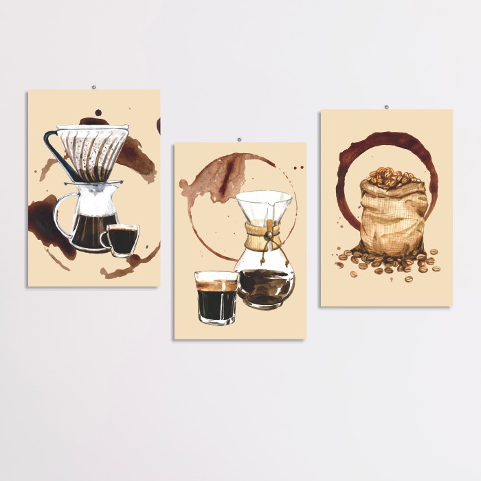 Hiasan Dinding Dekorasi Poster Kopi Coffee Vintage Cocok Untuk Dapur atau Cafe 20x30 cm