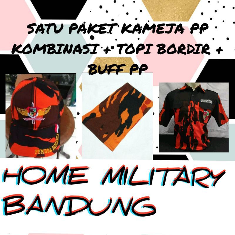 SATU PAKET BAJU/KAMEJA PEMUDA PANCASILA-KAMEJA PP KAMEJA PP KOMBINASI DAN FULL LORENG