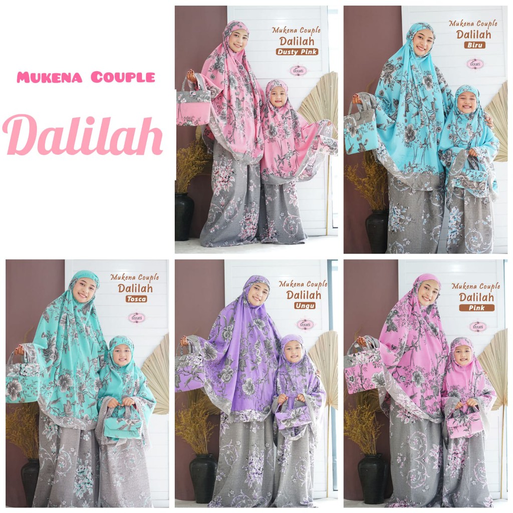 Mukena Couple Ibu dan Anak Dalillah Katun Rayon