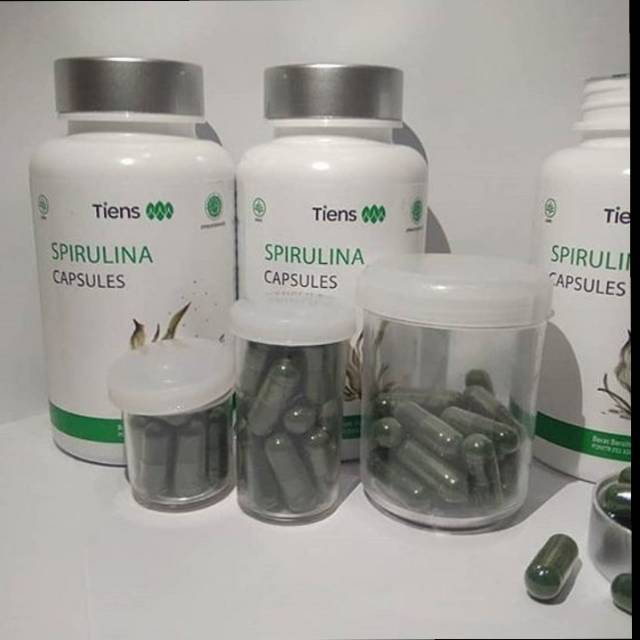 Masker spirulina TIENS ori 25 kapsul (free kuas cantik)