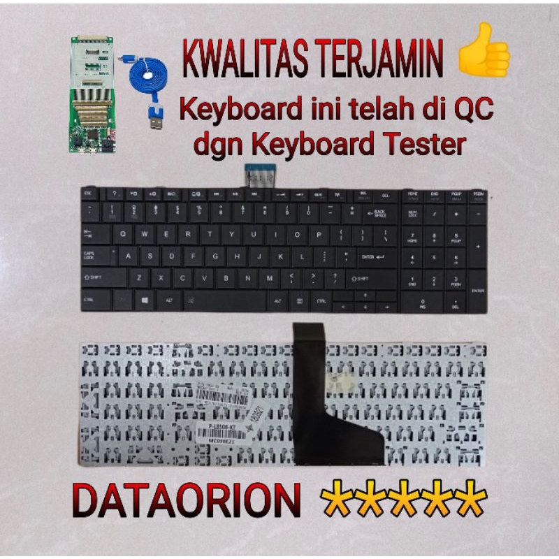 Keyboard laptop toshiba satellite L850 L855 L855D C850 C855 C870 hitam