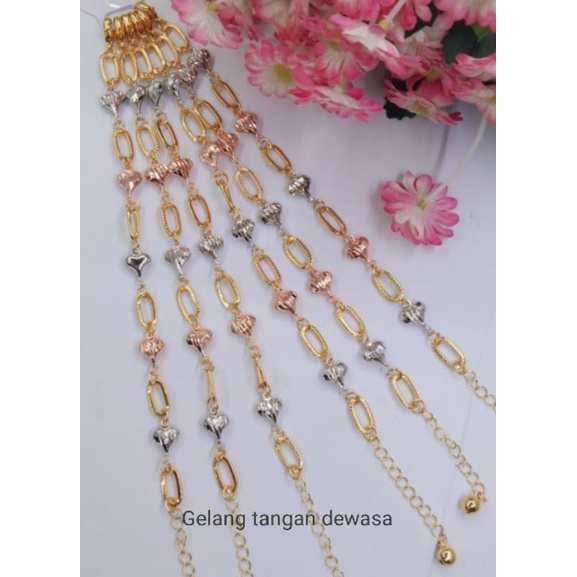 Dsdr061. Gelang tangan wanita dewasa xuping lapis emas