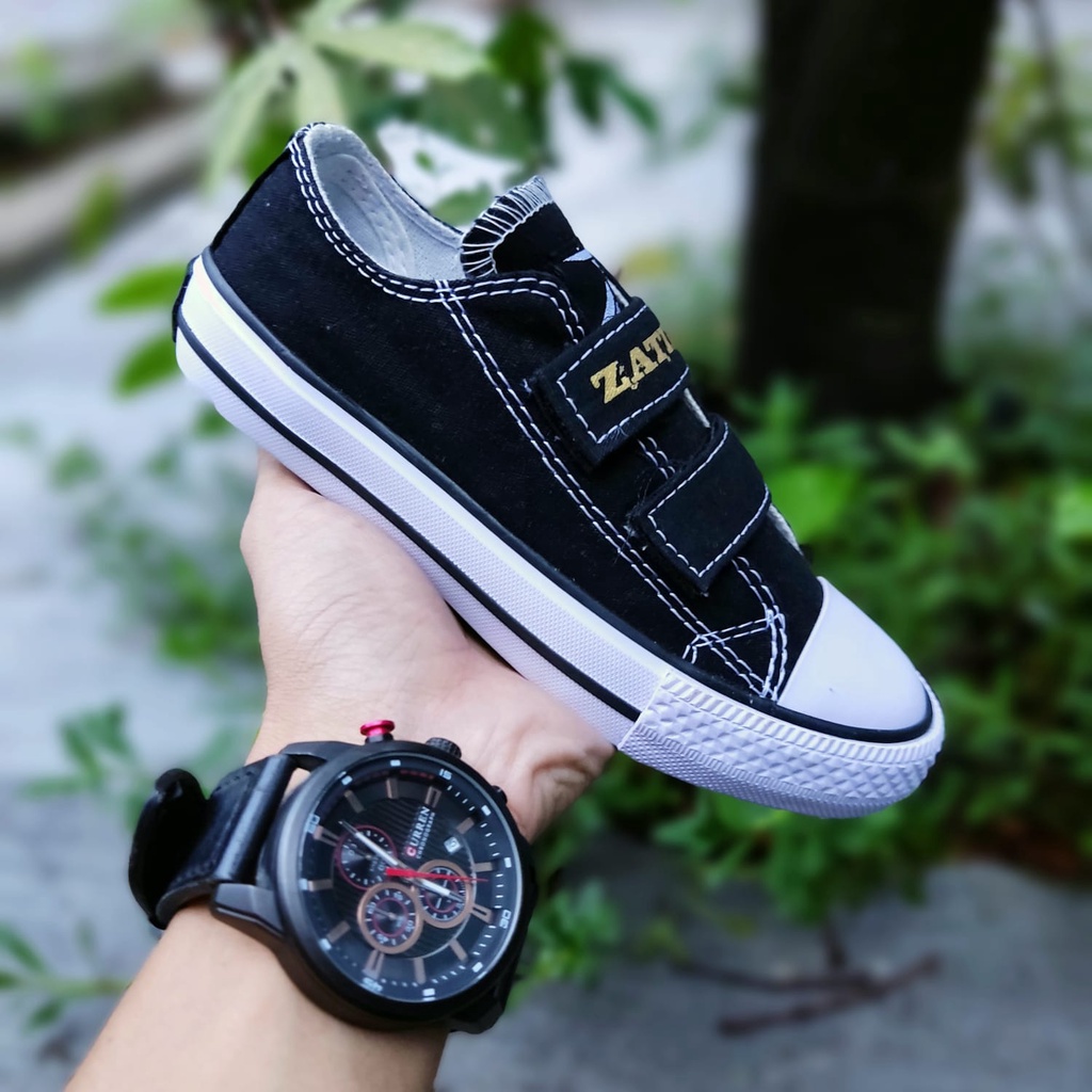 Sepatu Anak Laki-Laki &amp; Perempuan / Spatu Bocah uk 31-35 model Velcro Tempel / Logo Zatiro Premium Quality Sekolah Murah Berkualitas