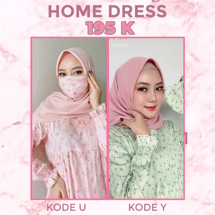 Roris Fasion Home Dress | Kode U & Y | Gamis motif Kembang untuk remaja dan dewasa