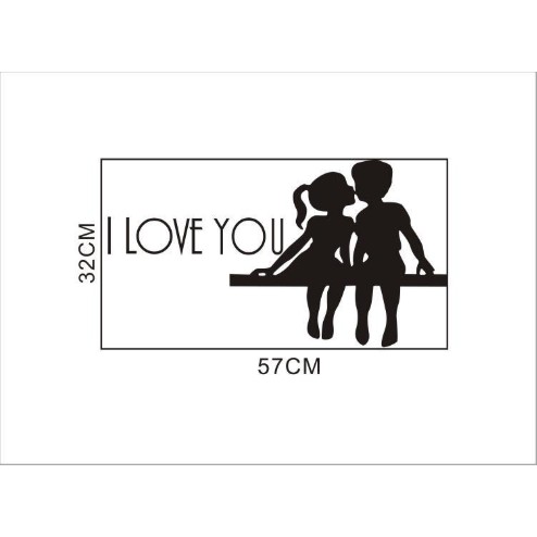 wallstiker dekorasi murah / stiker murah / stiker i love you - AI