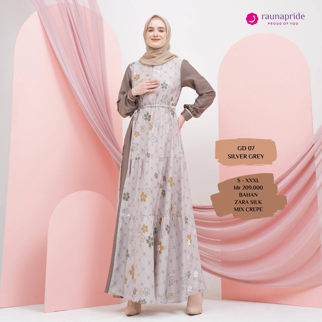 gamis syari wanita muslimah raunapride gd 07 terbaru original