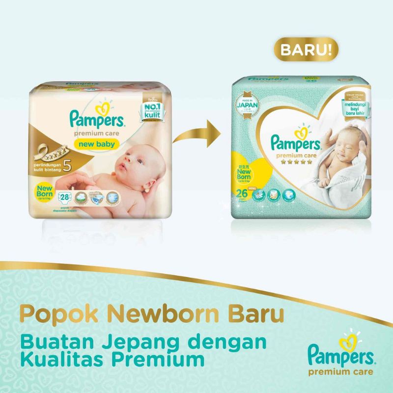 popok bayi Pampers Premium Soft NB/pampers bayi baru lahir