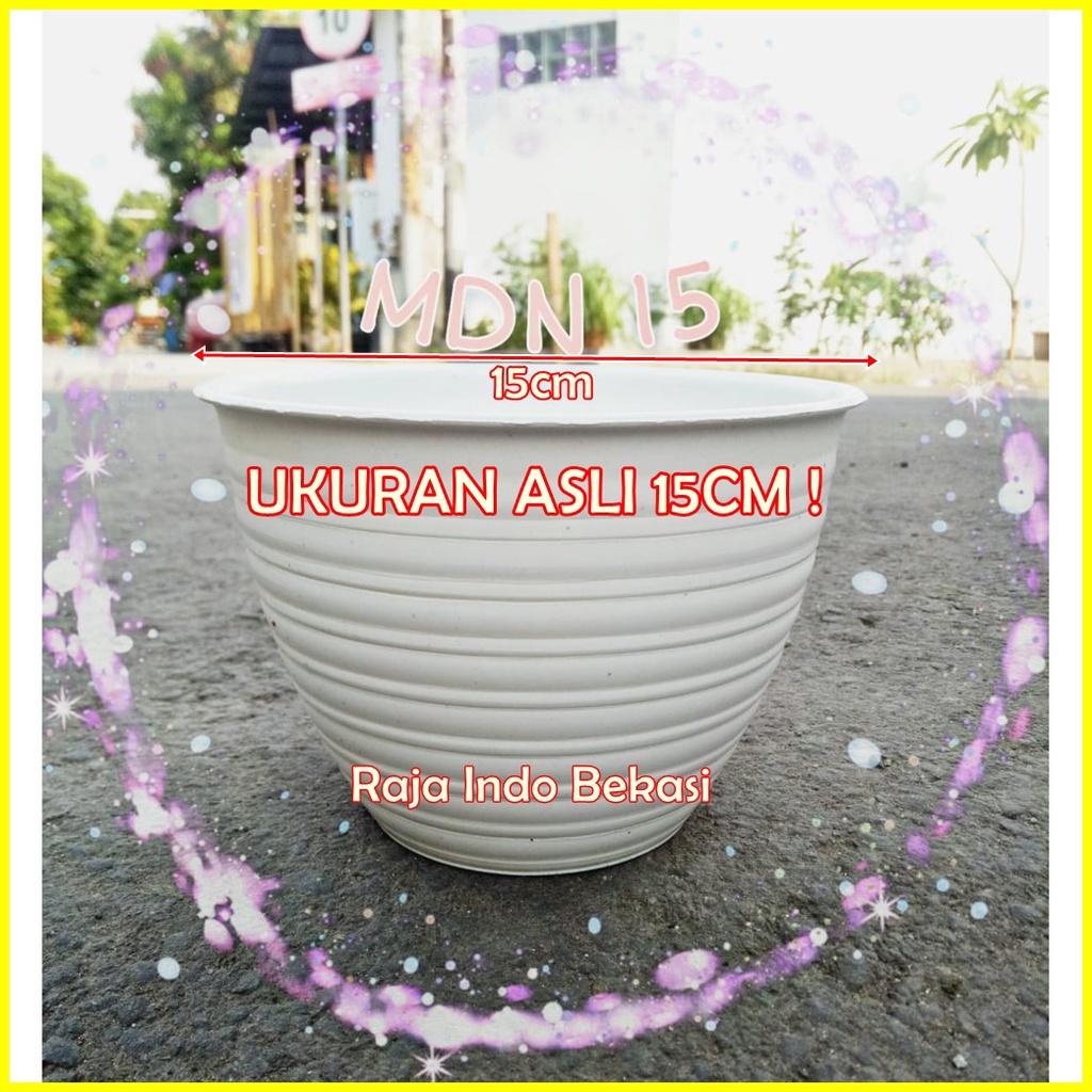 POT TAWON 15 ASLI 15CM PUTIH WARNA