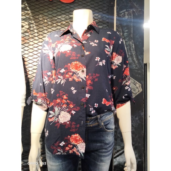 KEMEJA MOTIF BUNGA TERBARU AKO JEANS ORIGINAL