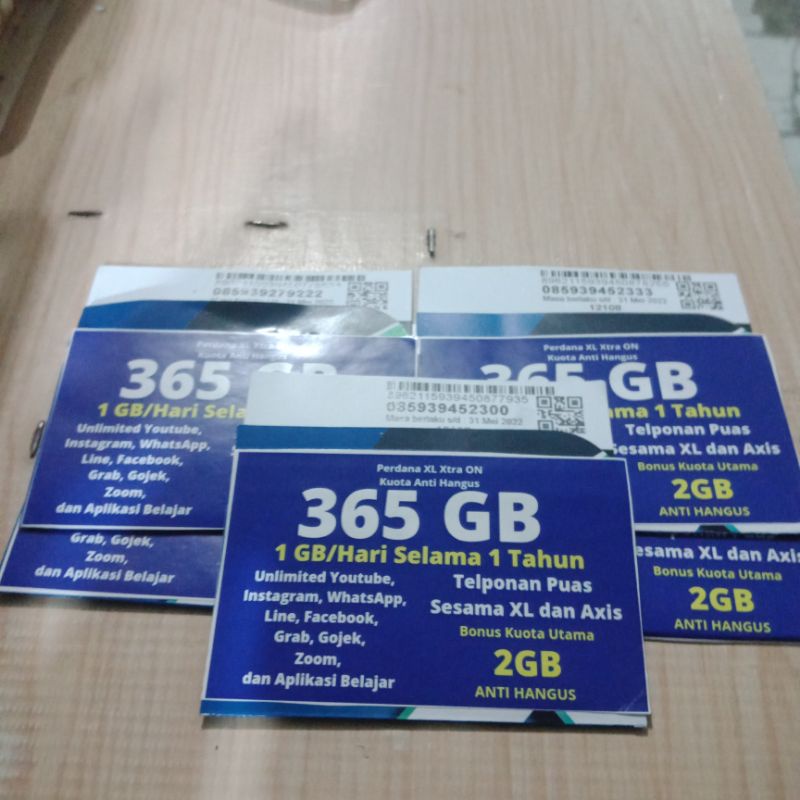KARTU PERDANA XL + KUOTA 365GB/1 TAHUN ( Bonus 2GB Kuota Utama)