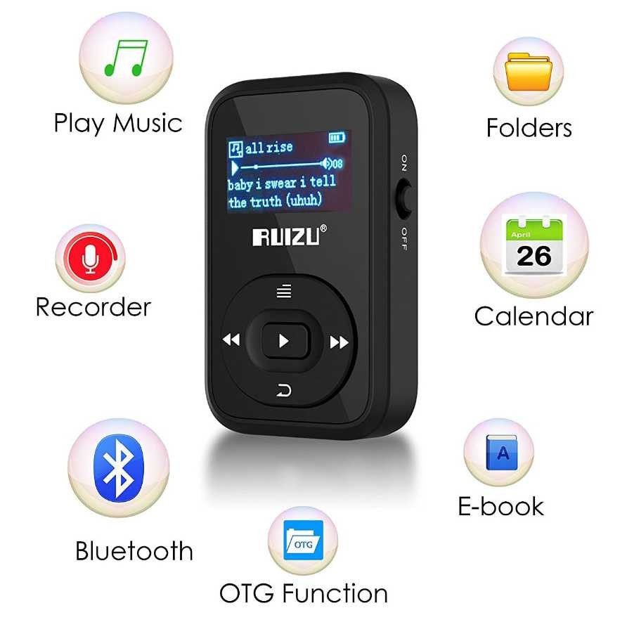 sell Ruizu X26 Sport Bluetooth HiFi DAP MP3 Player 8GB - Hitam