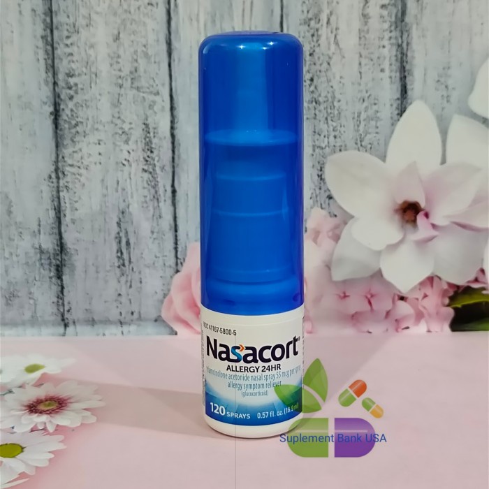 nasacort 24hr allergy spray obat semprot hidung original usa