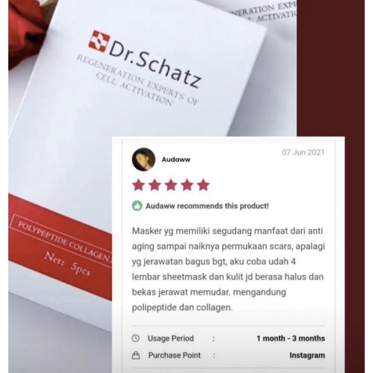 Dr Schatz Polypeptide Collagen Mask ( 5 sheet )